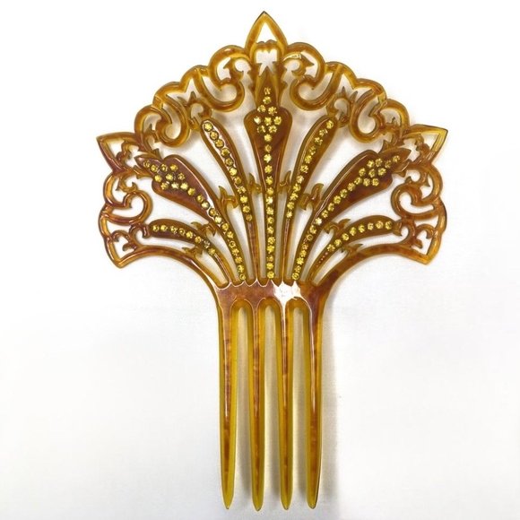 Vintage Large Mantilla Style Women's Hair Comb - Picture 6 of 8